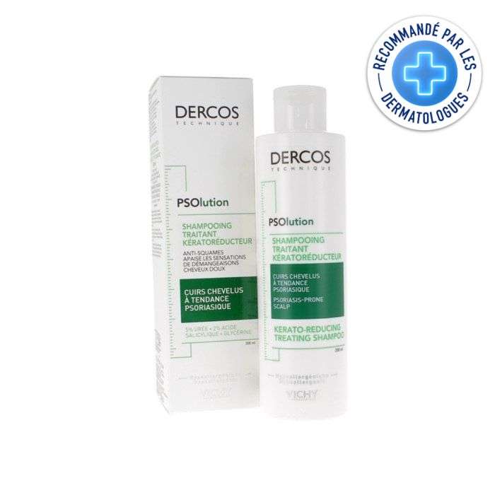 dercos vichy dercos psolution shampoing traitant keratoreducteur 200ml shampoings anti pelliculaires