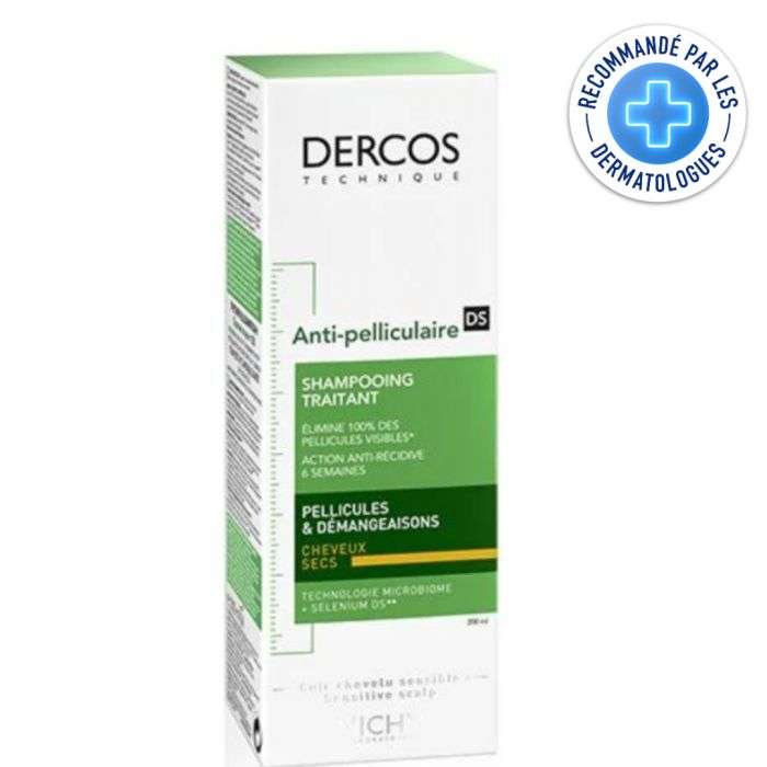 dercos vichy dercos shampoing anti pelliculaire ds cheveux secs 200 ml shampoings anti pelliculaires