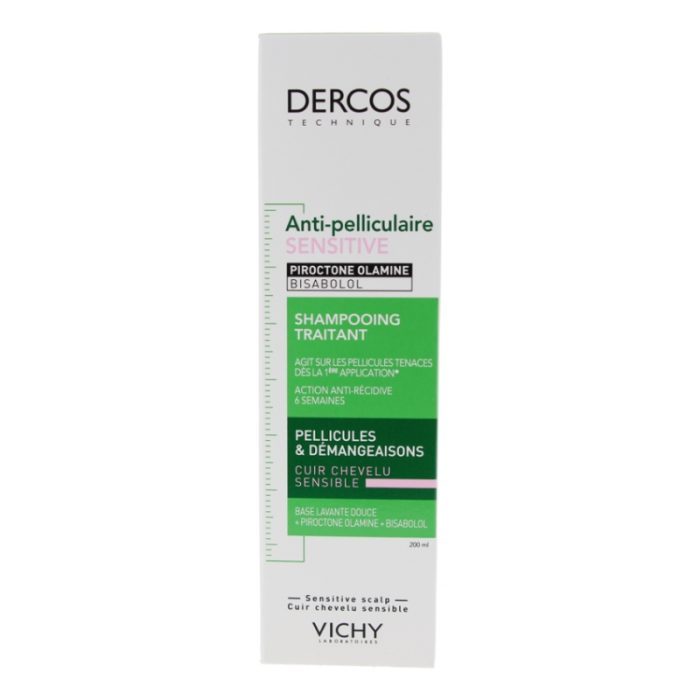 dercos vichy dercos shampoing anti pelliculaire sensitive 200 ml shampoings anti pelliculaires