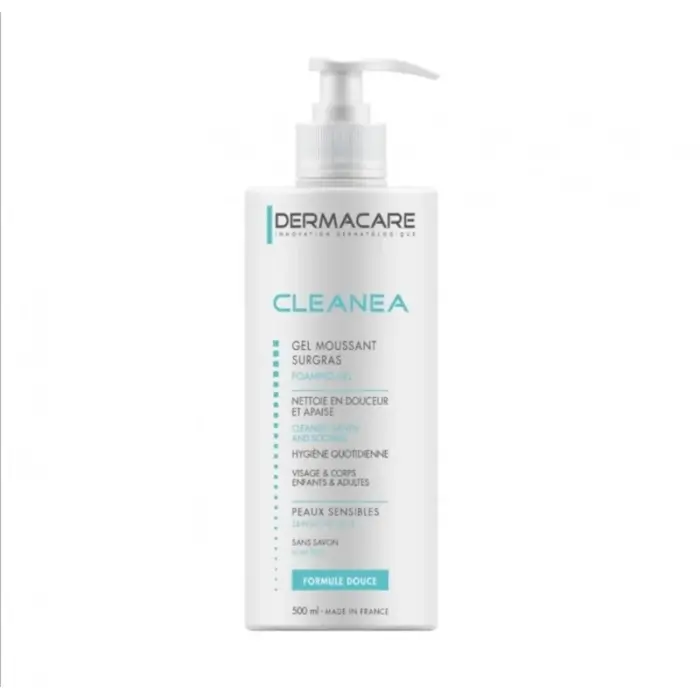 dermacare cleanea gel moussant surgras 500ml