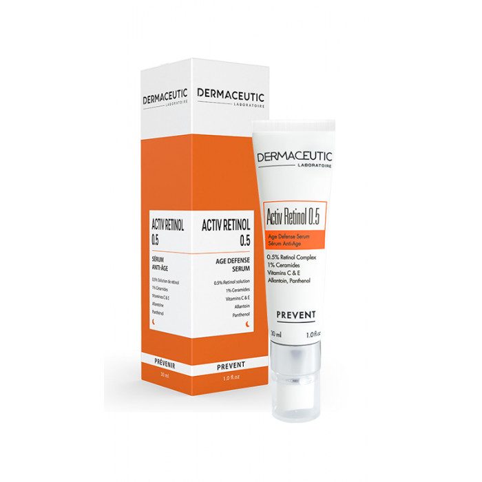 dermaceutic dermaceutic activ retinol 05 serum anti age avant 45 ans 30 ml cremes eclats