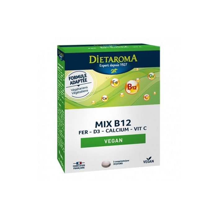 dietaroma dietaroma mix b12 fer d3 calcium et vitamine c complements alimentaires