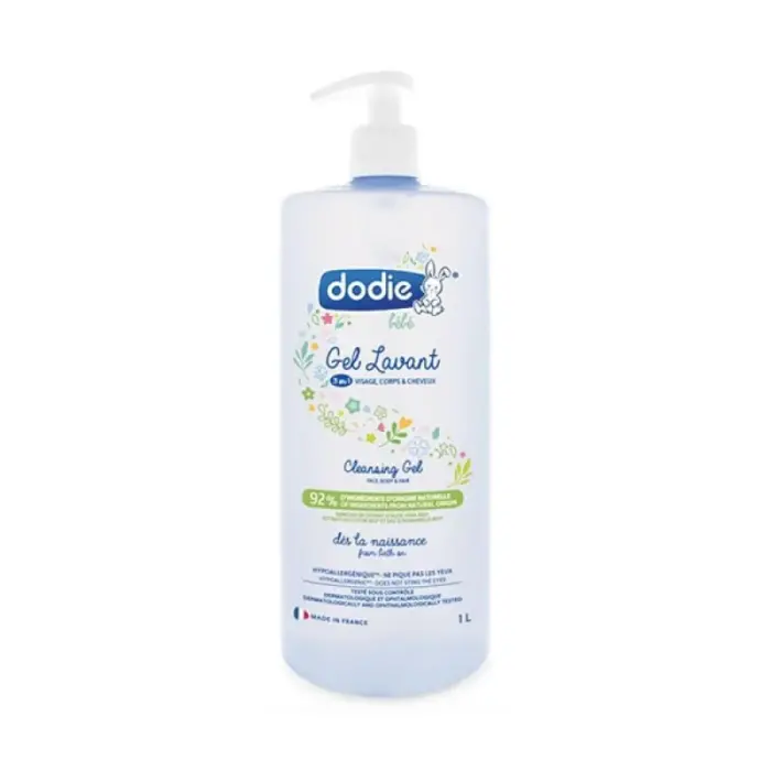 dodie gel lavant 3 en 1 1l visage corps cheveux