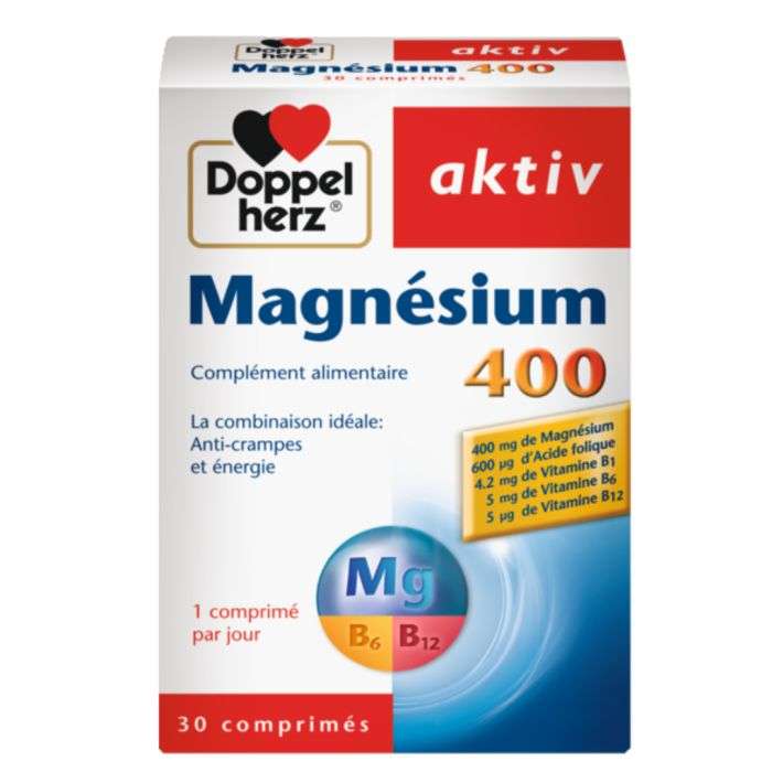 doppelherz doppelherz magnesium et vitamines b12 c e 30 comprimes home