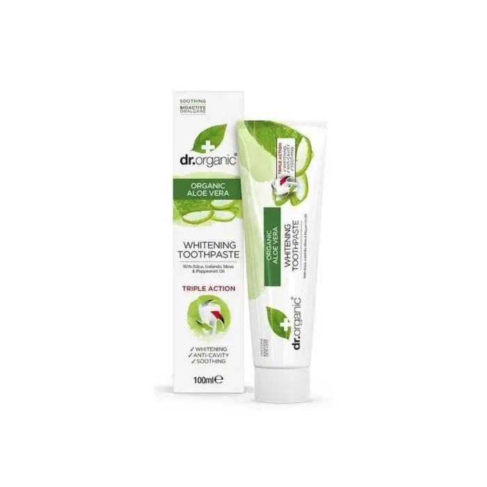 dr organic dentifrice a l aloe vera 100 ml