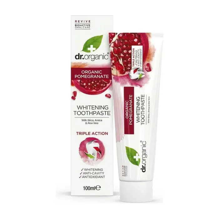 dr organic dentifrice a la grenade bio 100ml