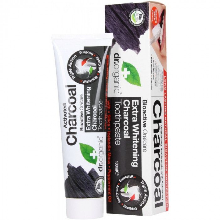 dr organic dentifrice au charbon