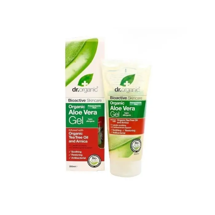 dr organic gel aloe vera arbre a the et 3 huiles 200 ml