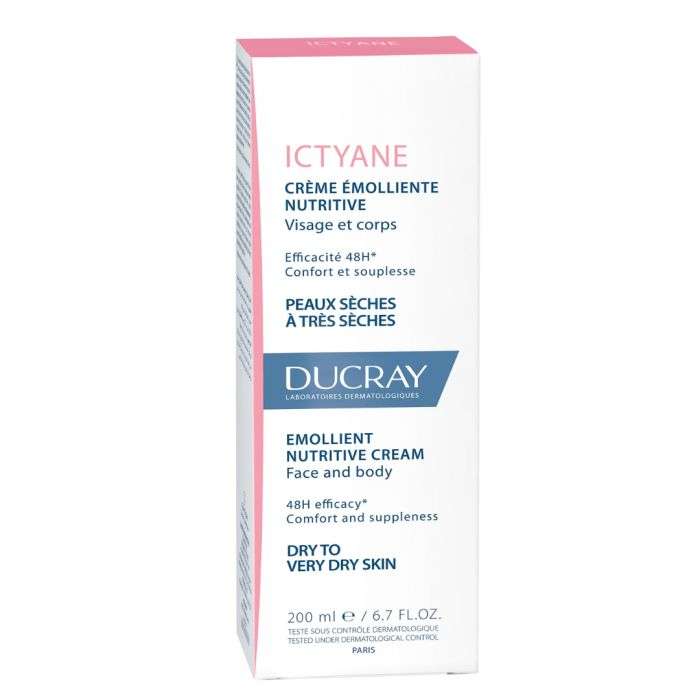 ducray ducray ictyane creme emolliente nutritive visage et corps 200 ml cremes et soins hydratants