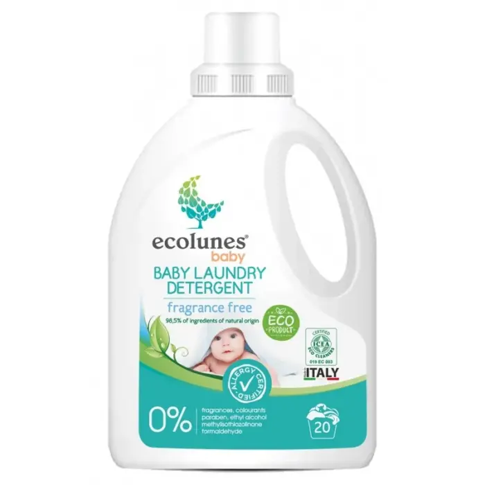 ecolunes lessive bebe ecologique et hypoallergenique 20 lavages 1 l