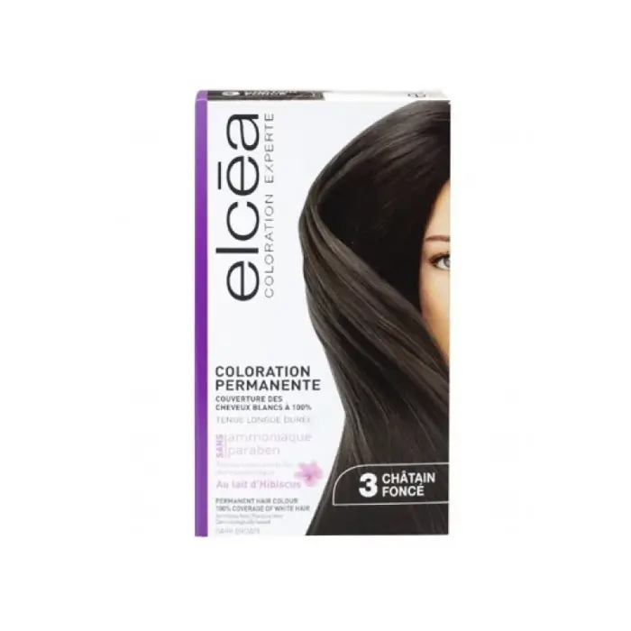 elcea coloration permanente 3 chatain fonce
