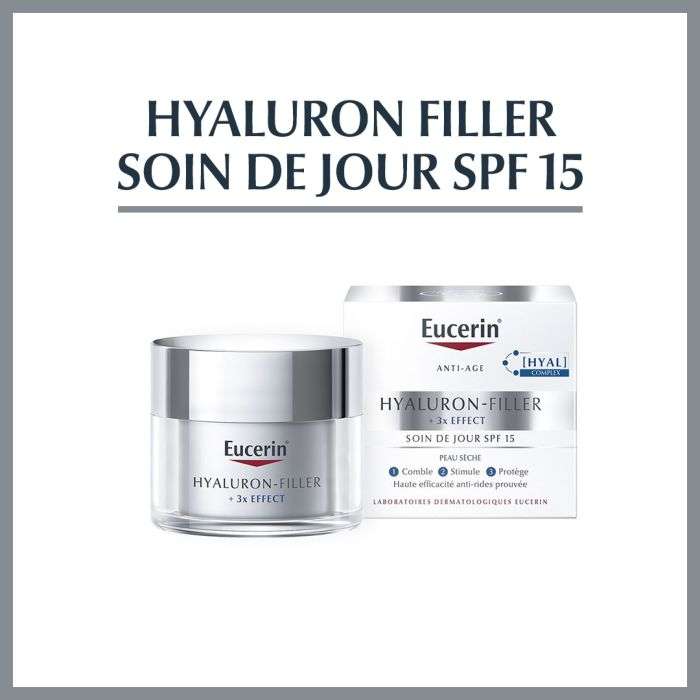 eucerin eucerin hyaluron filler 3 effect soin de jour spf 15 peau seche peaux matures
