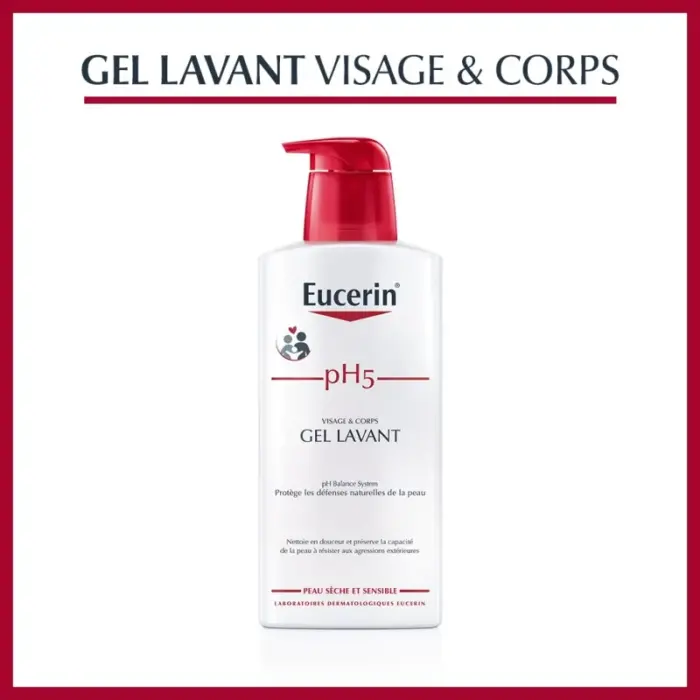 eucerin ph5 protection gel lavant visage et corps 400 ml