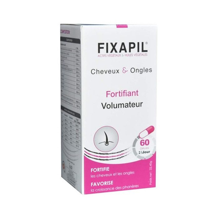 fixapil cheveux et ongles fortifiant volumateur 60 gelules