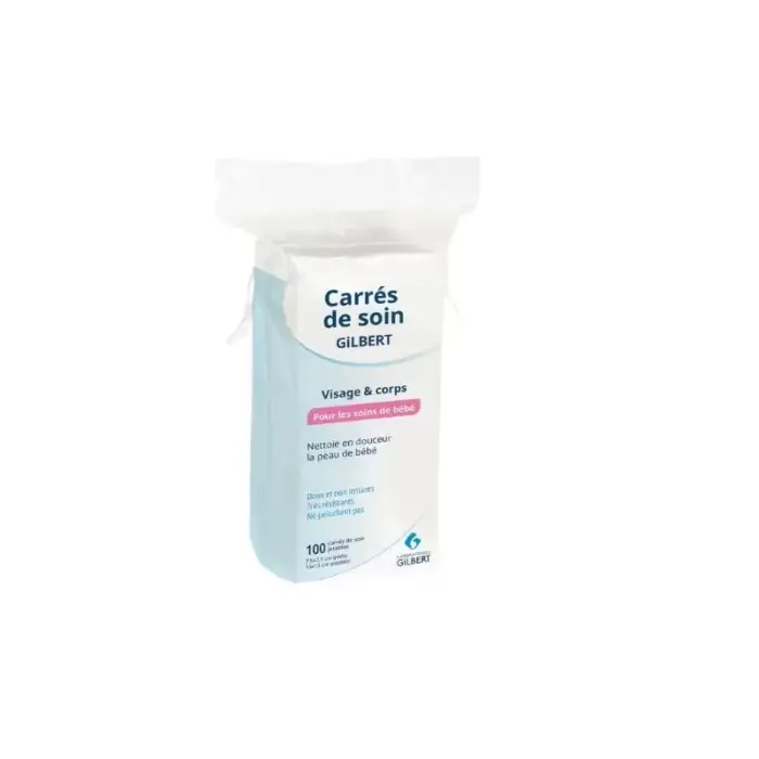 gilbert carres de soin sachet de 100