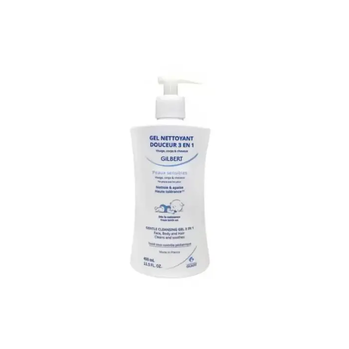 gilbert gel nettoyant douceur 3en1 bebe 400ml