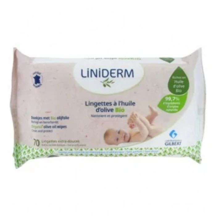 gilbert gilbert liniderm lingettes a lhuile dolive bio 70 lingettes changes bebe