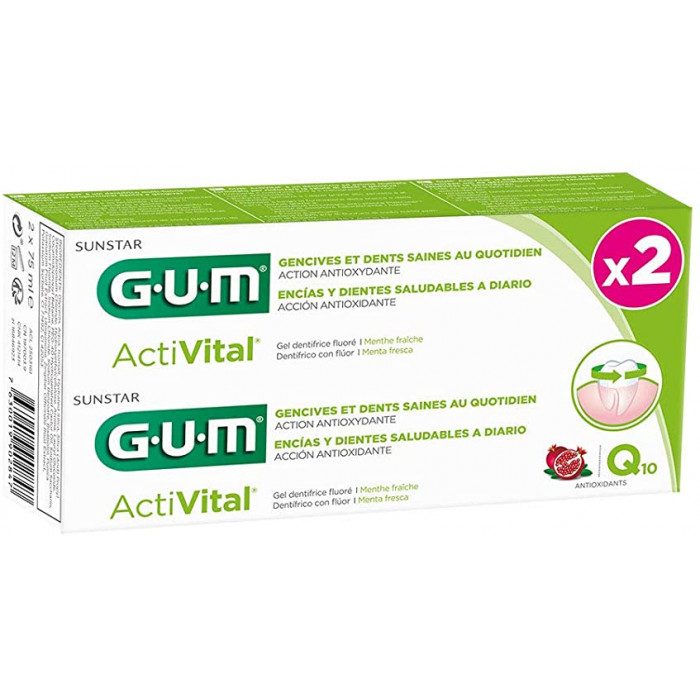 gum coffret dentifrice activital lot de 275 ml ref 6050