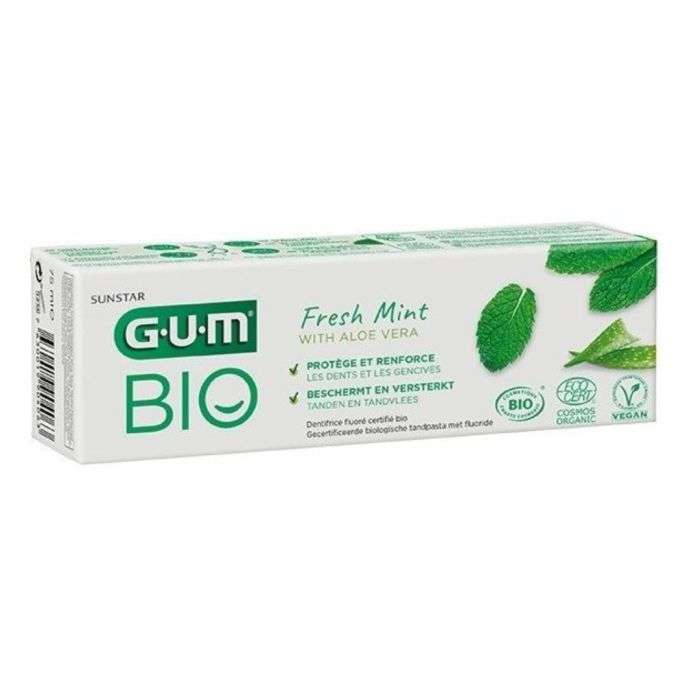 gum dentifrice bio fresh menthe et aloe verra 75 ml ref 7020