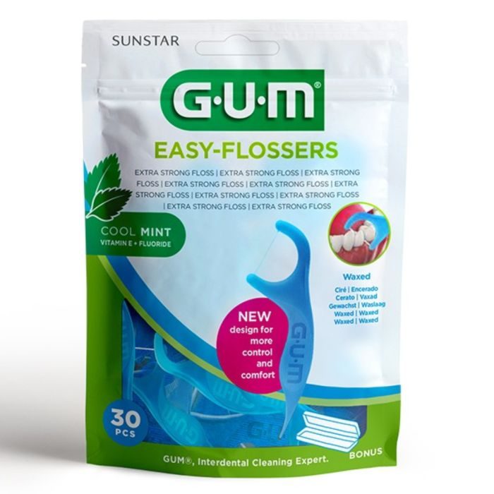 gum easy flossers menthole cire20 cure dentfil pret a l emploi ref 890