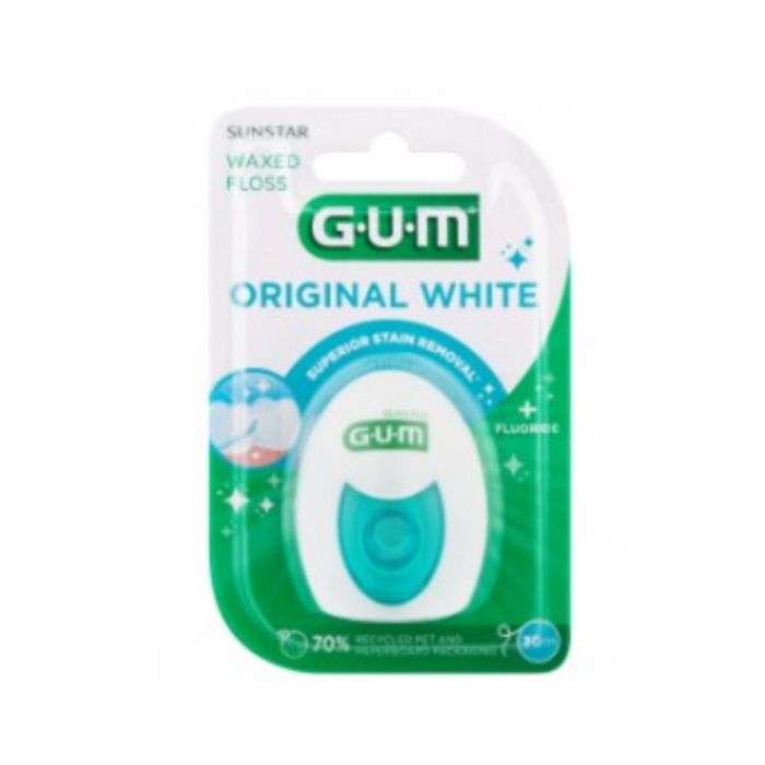 gum gum dentaire original white fluore et anti coloration 30 m ref 2040 brossettes interdentaires et accessoires