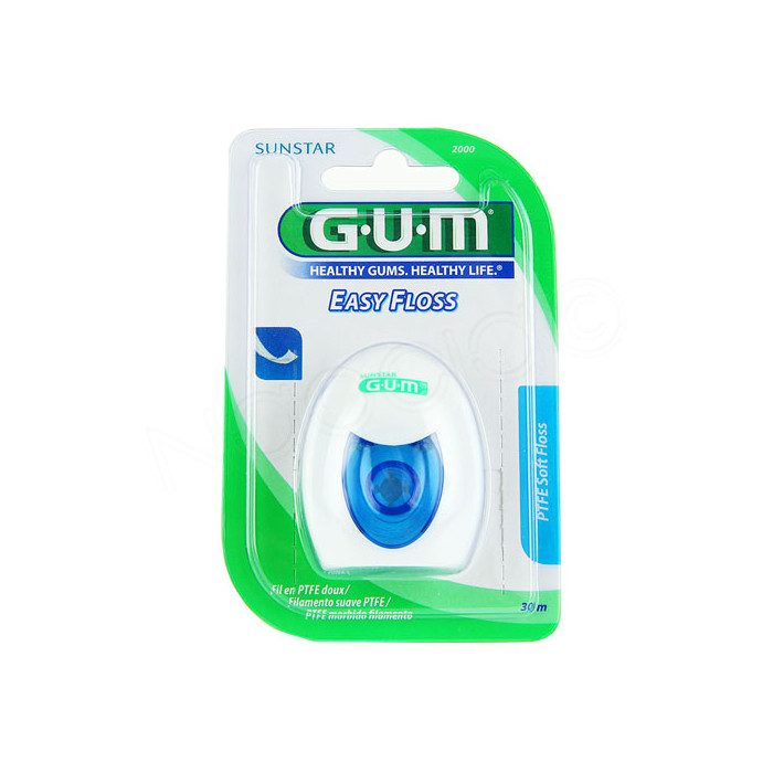 gum gum easy floss fil en ptfe ultra resistant espace tres etroits ref 2000 brossette interdentaires et accessoires