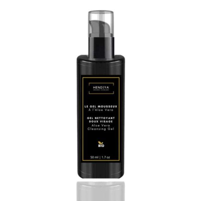 hendiya organic skincare hendiya le gel mousseux gel nettoyant doux visage 50 ml soins visage et corps