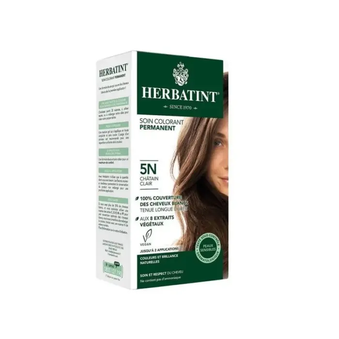 herbatint soin colorant permanent 5n chatain clair