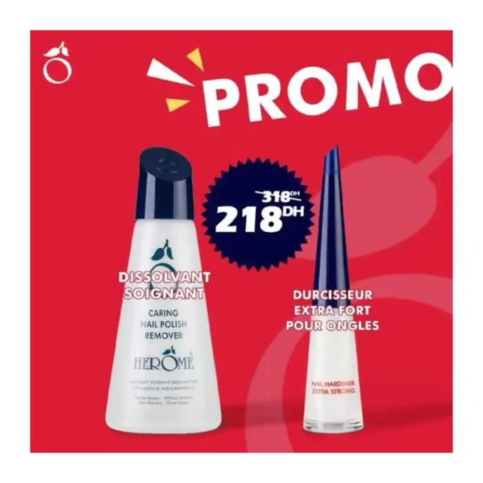 herome pack dissolvant soignant durcisseur extra fort pour ongles