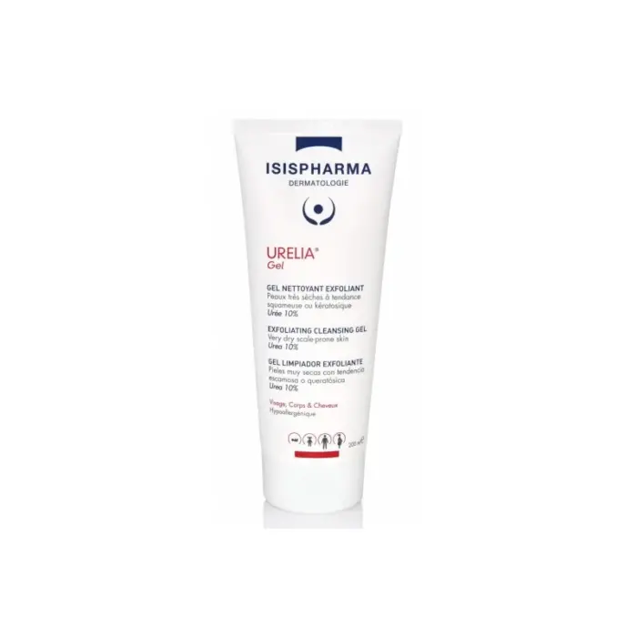 isis pharma urelia gel gel nettoyant exfoliant 200 ml