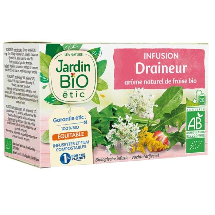 jardin bio jardin bio infusion draineur the tisanes et infusions