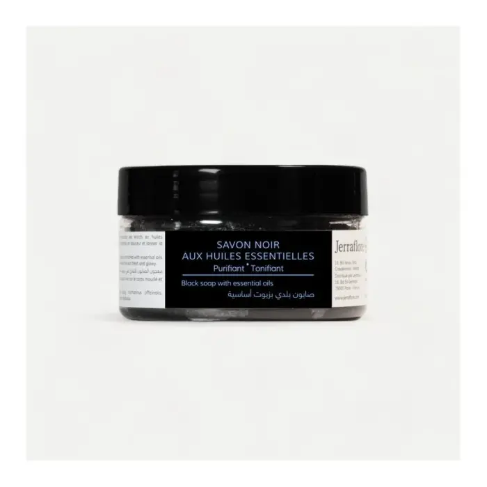 jerraflore savon noir aux huiles essentielles 170g elimine les impuretes en douceur