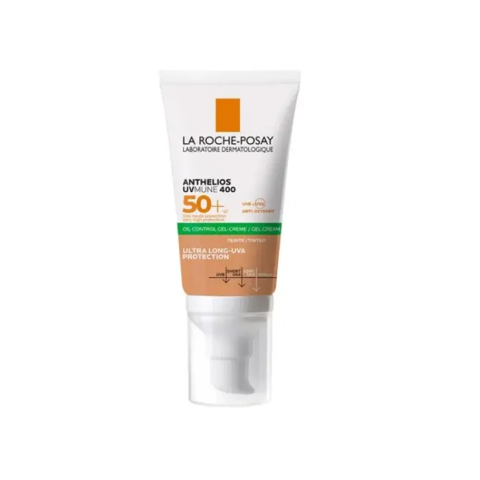 la roche posay anthelios xl spf 50 50ml anti brillance gel creme toucher sec teinte 50 ml