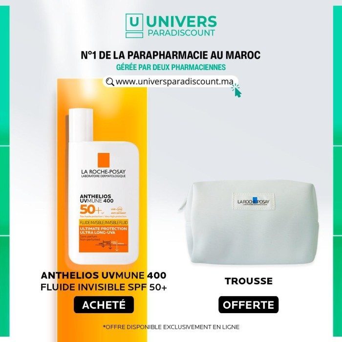 la roche posay la roche posay anthelios uvmune 400 fluide solaire invisible spf 50 protection solaire visage