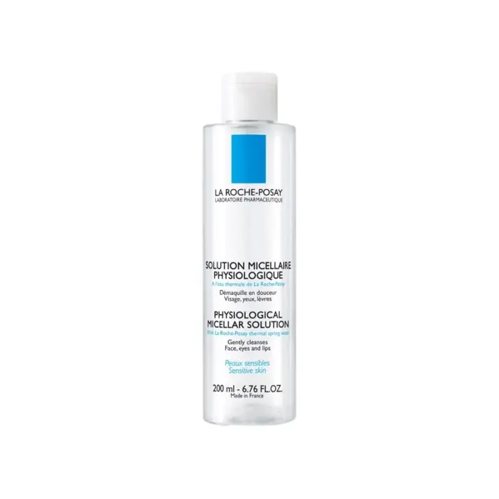 la roche posay solution micellaire physiologique 200ml demaquille en douceur visage yeux et levres
