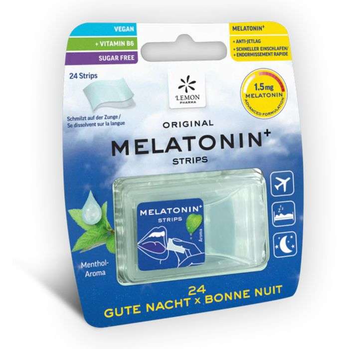 lemon pharma lemon pharma original melatonin 24 strips bonne nuit sommeil detente