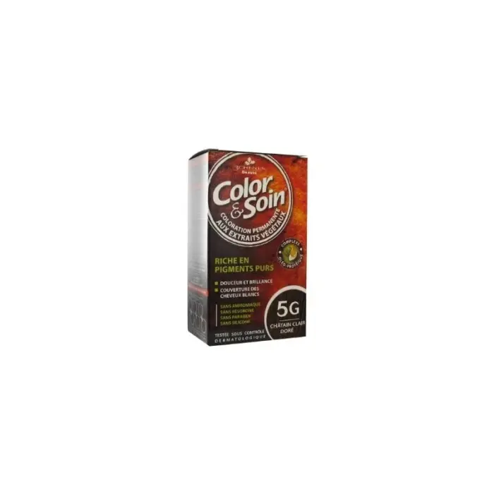 les 3 chenes color soin coloration permanente extraits vegetaux 5g chatain clair dore