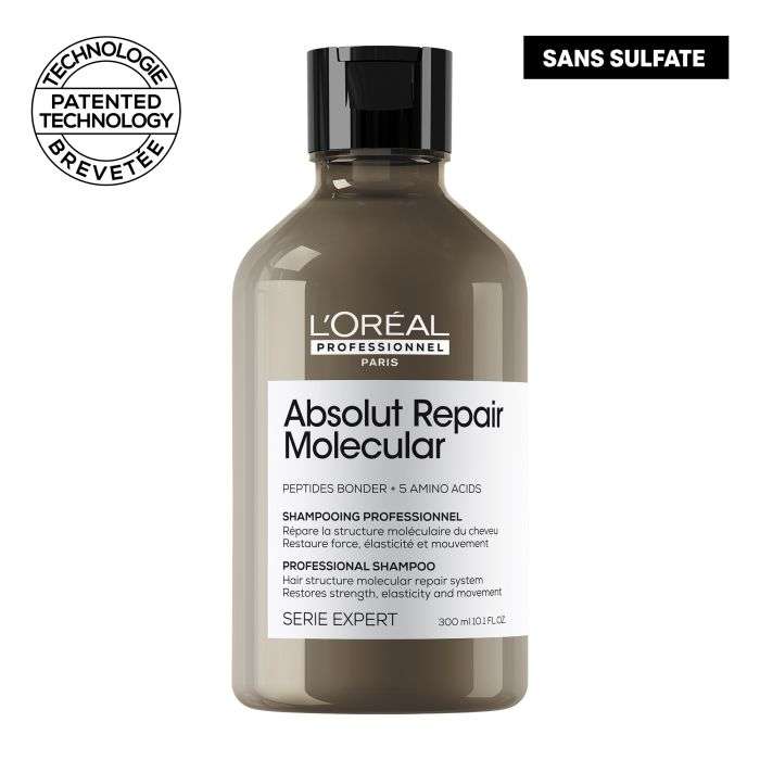 loreal professionnel paris loreal professionnel absolut repair molecular shampooing professionnel sans sulfate 300 ml shampoings