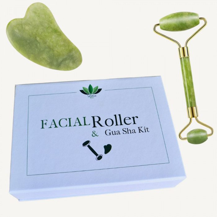 lotus bio rouleau de jade gua sha visage