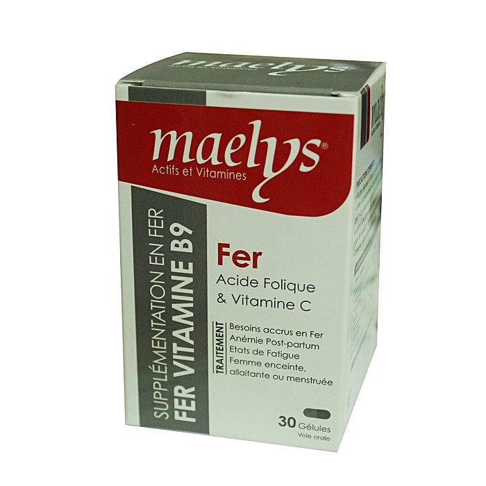 maelys maelys fer 30 gelules complements alimentaires