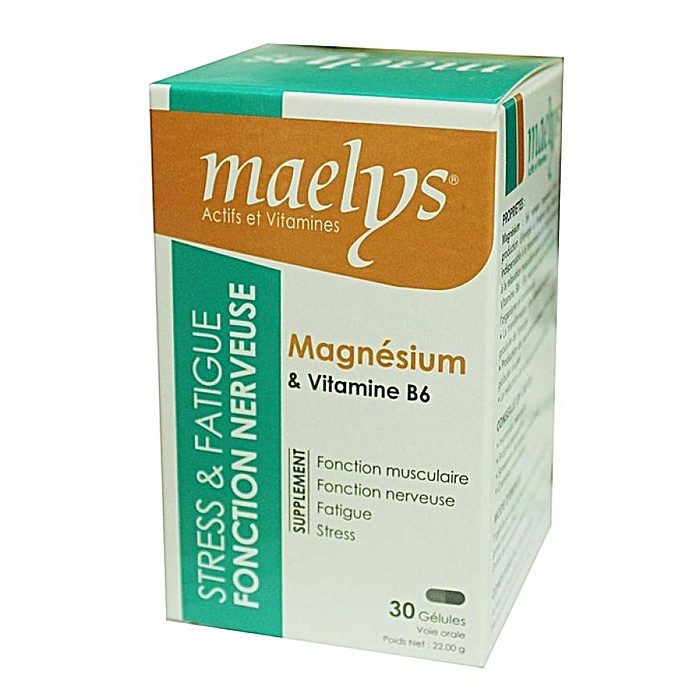maelys maelys magnesium vitamine b6 30 gelules complements alimentaires