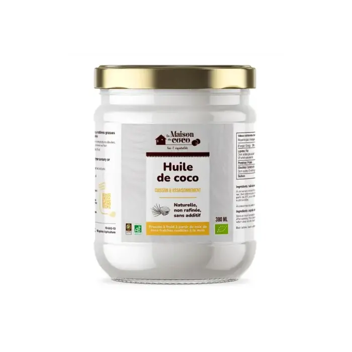 maison de coco huile vierge de noix de coco bio 380 g