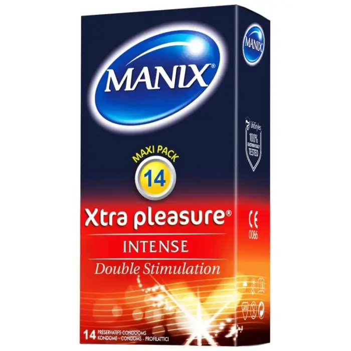 manix xtra pleasure 14 preservatifs double stimulation