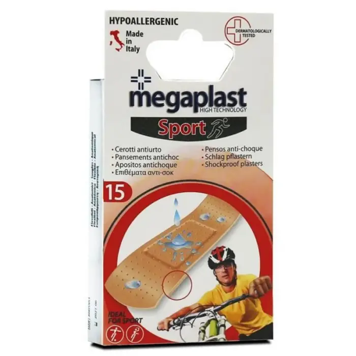 megaplast pansement sport anti choc boite 15