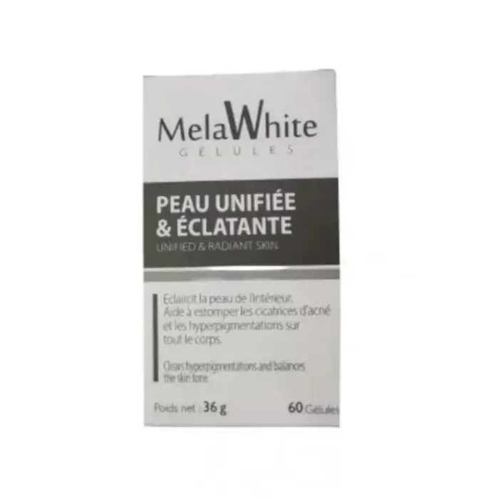 melawhite peau unifiee et eclatante 60 gelules