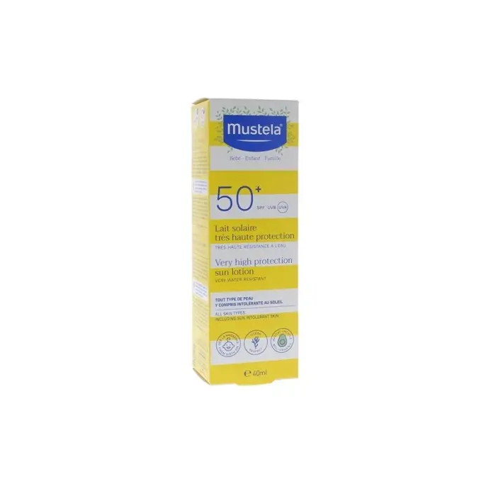mustela bebe enfant lait solaire tres haute protection spf50 40ml