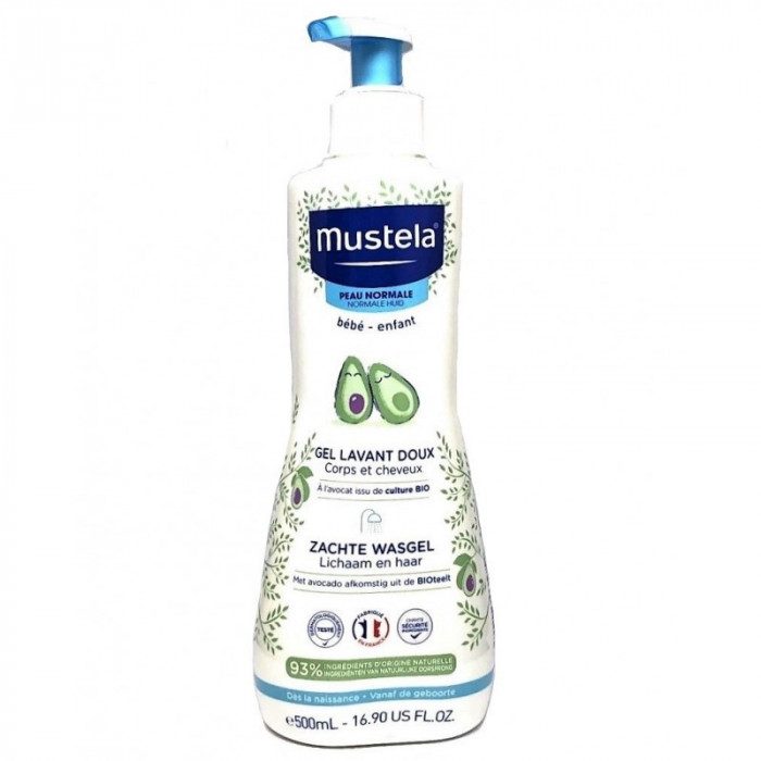mustela mustela gel lavant doux 500ml bain et toilette