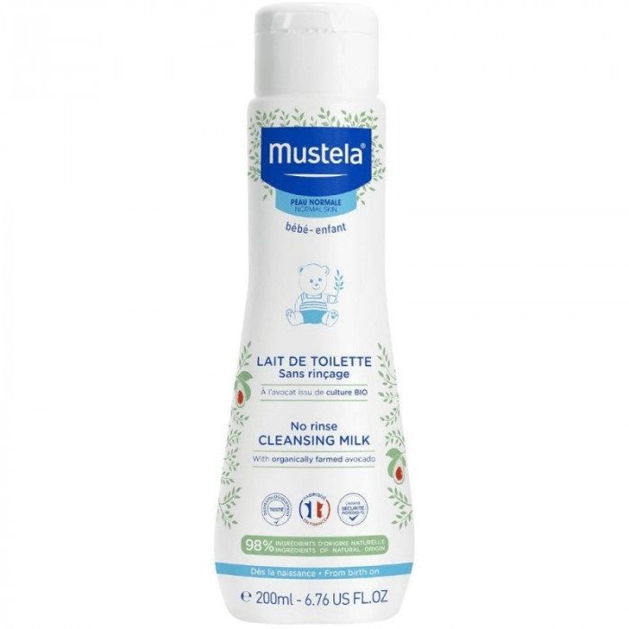 mustela mustela lait de toilette sans rincage 200 ml changes bebe