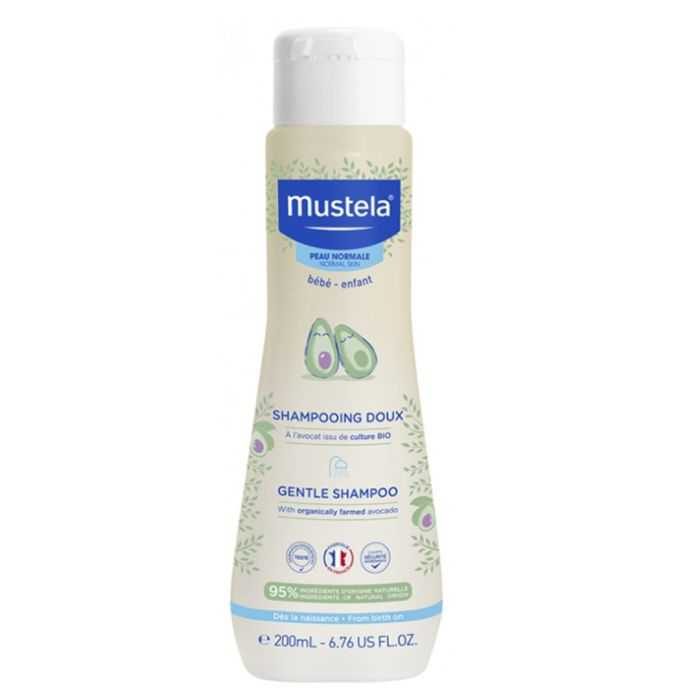 mustela mustela shampooing doux bebe 200 ml soins cheveux visage et corps