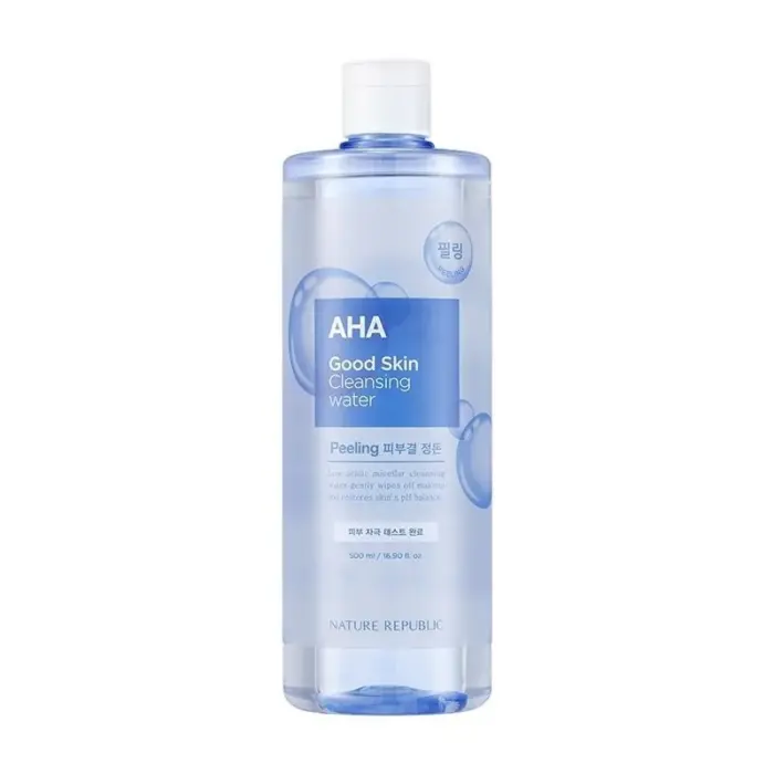 nature republic good skin aha ampoule cleansing water 500ml